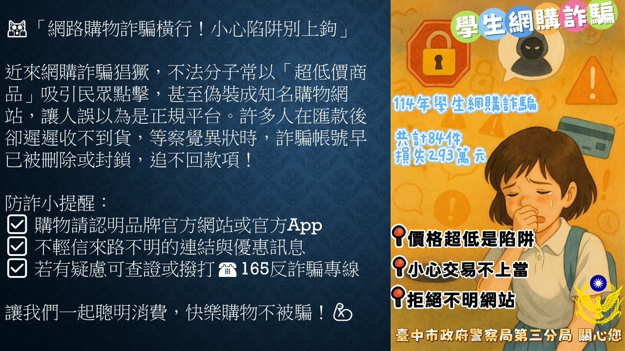 網路購物詐騙橫行！小心陷阱別上鉤