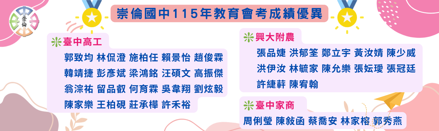 115會考高中職榜單3
